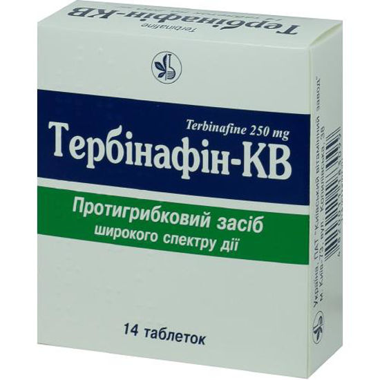 Тербінафин-КВ таблетки 250 мг №14